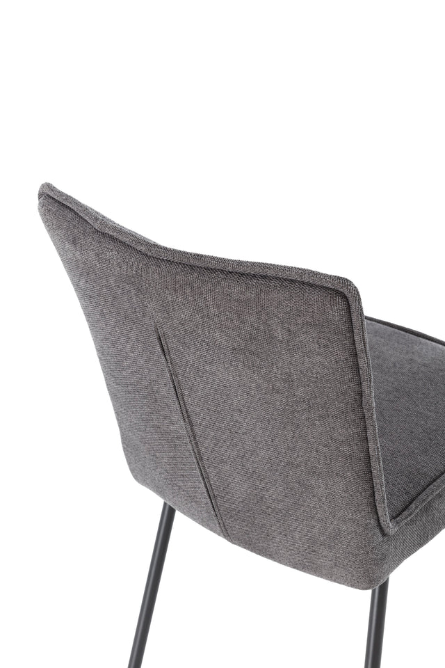 Silla de comedor Vesta Gris oscuro, vista lateral derecha