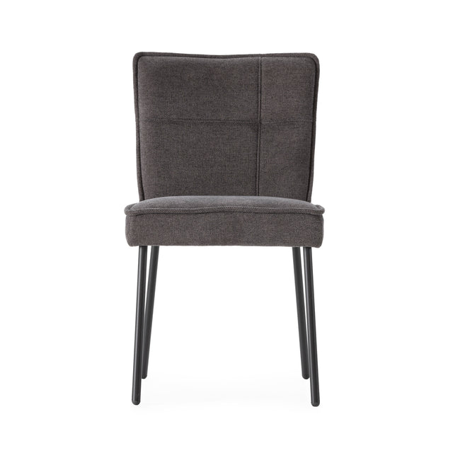 Silla de comedor Vesta Gris oscuro, vista frontal