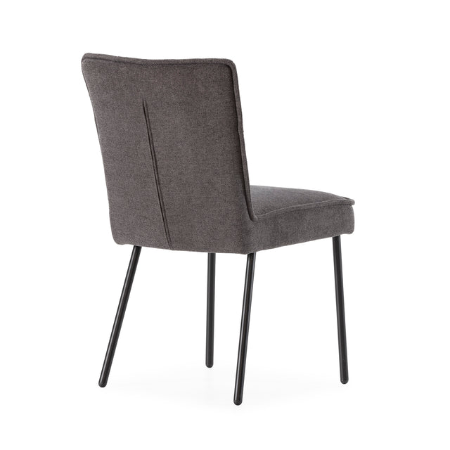 Silla de comedor Vesta Gris oscuro, detalle del diseño