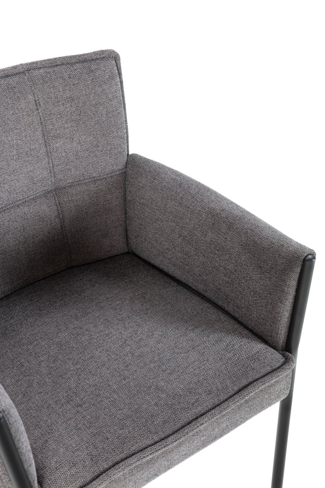 Sillón Vesta Gris oscuro, vista lateral derecha desde otro ángulo