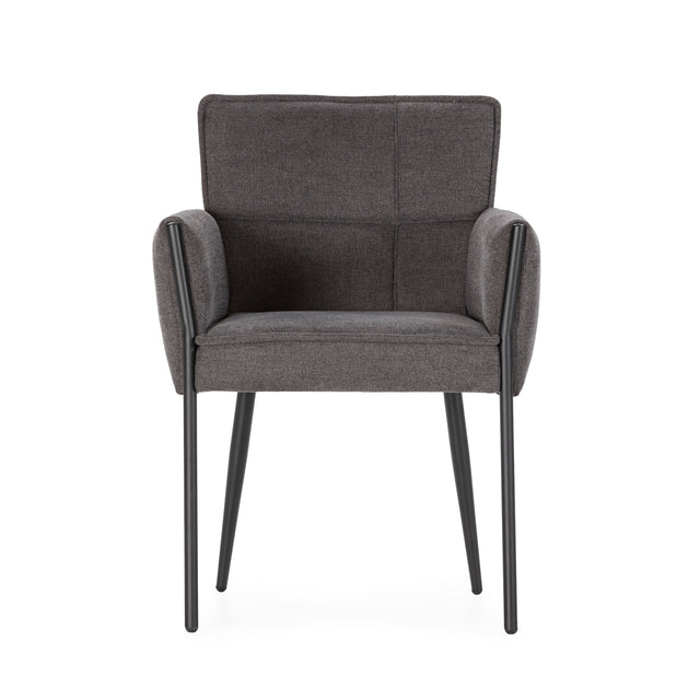 Sillón Vesta Gris oscuro, vista frontal