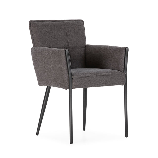 Sillón Vesta Gris oscuro, vista lateral izquierda