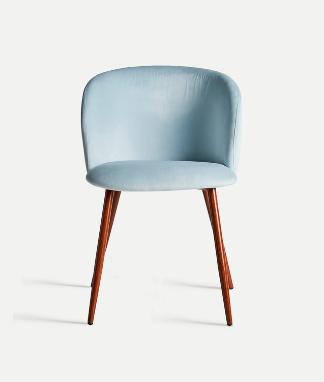 Silla Tapizada Lula Terciopelo Azul