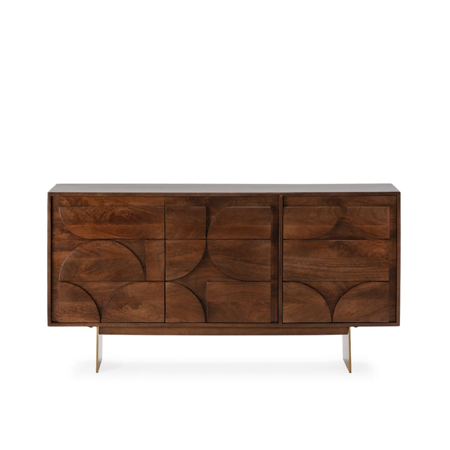 Aparador Trisha 145 cm Marron oscuro, vista frontal