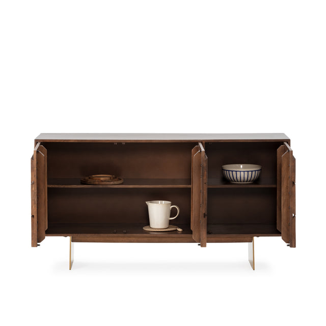 Aparador Trisha 145 cm Marron oscuro, detalle funcional