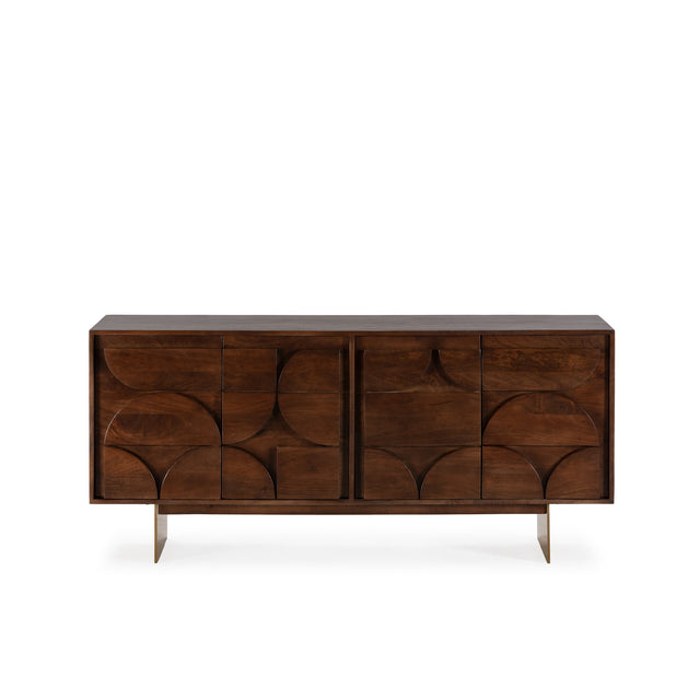 Aparador Trisha 165 cm Marron oscuro, vista frontal