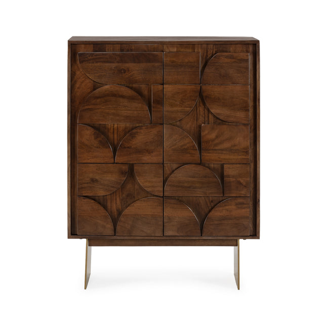 Mueble auxiliar alto Trisha 90 cm Marron oscuro, vista frontal