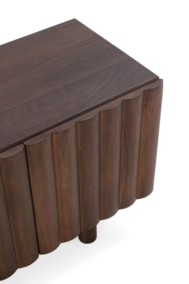 Mueble TV Tamira 160 cm Nogal, vista lateral derecha
