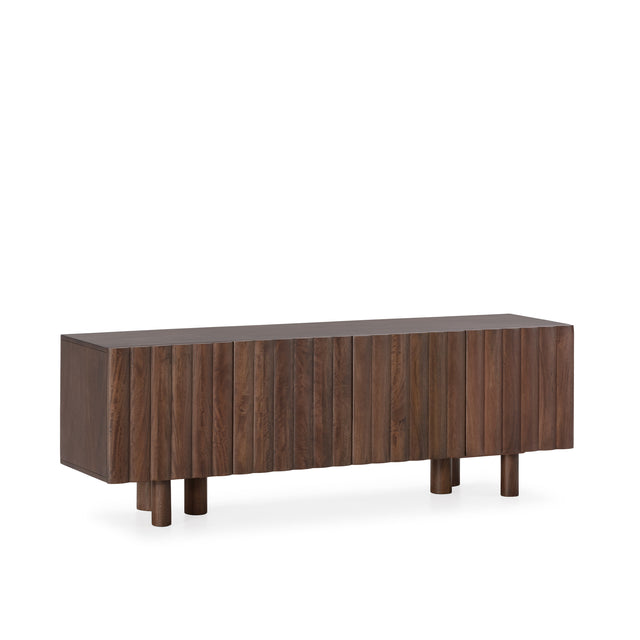 Mueble TV Tamira 160 cm Nogal, vista lateral izquierda