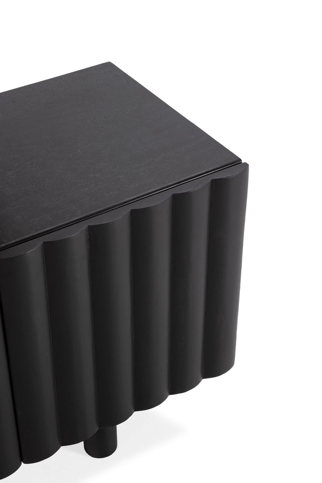 Mueble TV Tamira 160 cm Negro, vista lateral derecha