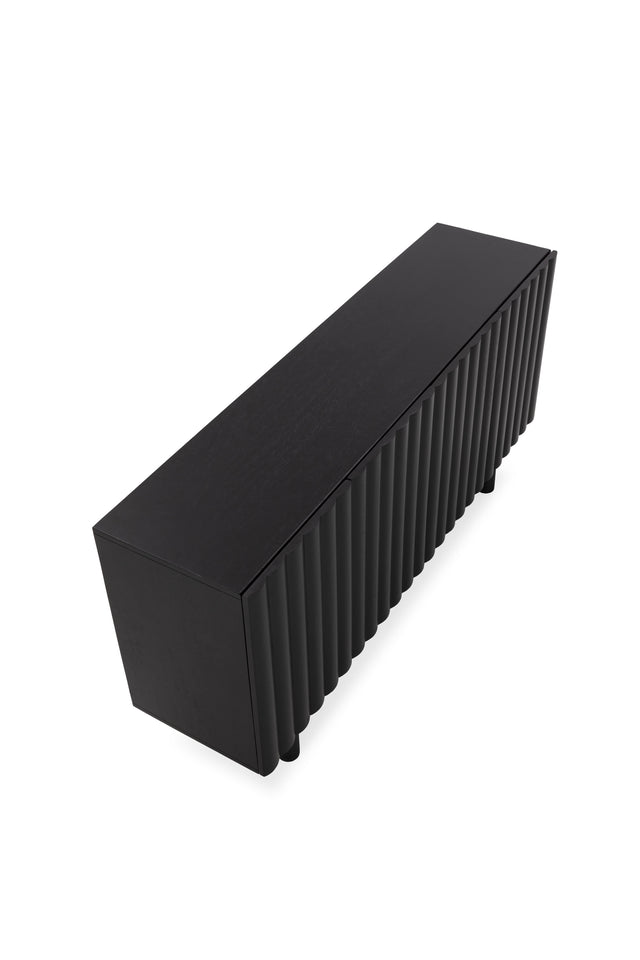 Aparador Tamira 160 cm Negro, detalle del diseño