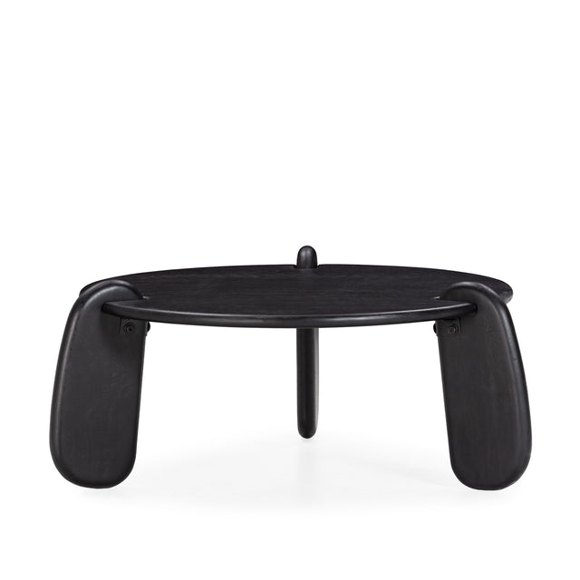 Mesa de centro redonda Tamira 80 cm Negro, vista frontal