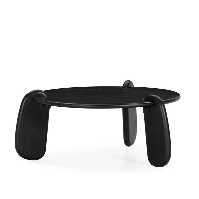 Mesa de centro redonda Tamira 80 cm Negro, vista lateral izquierda