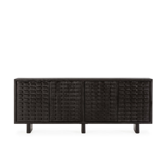 Aparador Inaya 200 cm Negro, vista frontal