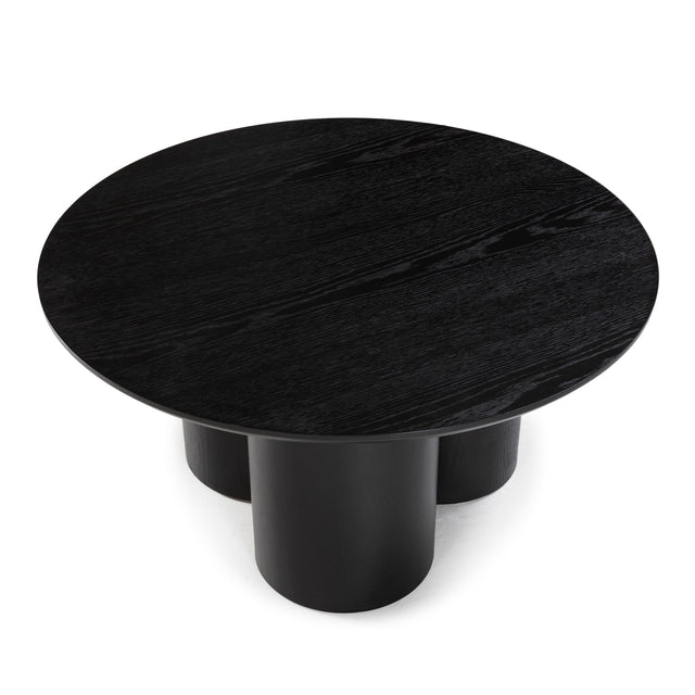 Mesa de centro redonda Lua 80 cm Negro, detalle del diseño