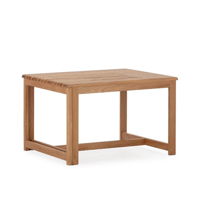Mesa de centro extensible Unai 70–110 cm Roble, vista lateral izquierda