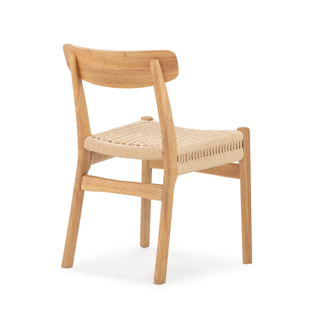 Silla de comedor Biel Roble, detalle del diseño