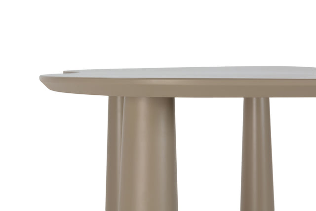 Mesa de comedor Nahia 220 cm Arena, vista lateral derecha desde otro ángulo