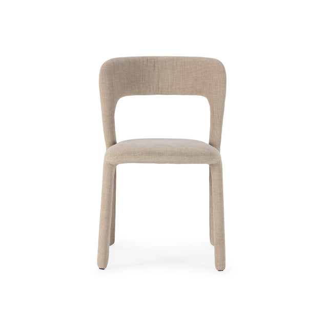 Silla de comedor Lilia Beige, vista frontal