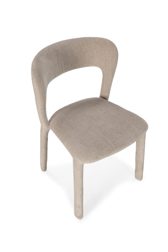 Silla de comedor Lilia Beige, detalle del diseño