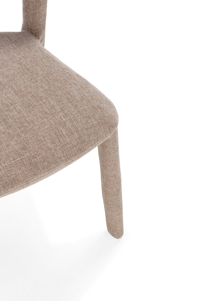 Silla de comedor Lilia Gris, vista lateral derecha
