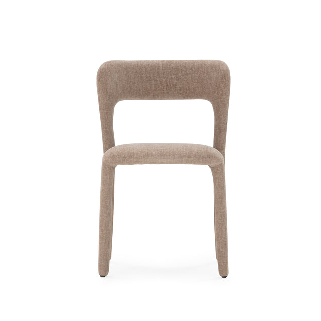 Silla de comedor Lilia Gris, vista frontal