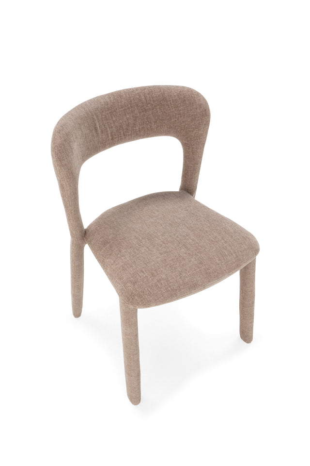Silla de comedor Lilia Gris, detalle del diseño