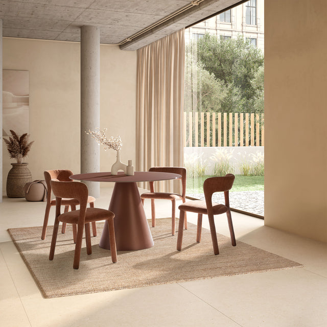 Silla de comedor Lilia Teja, en ambiente de comedor