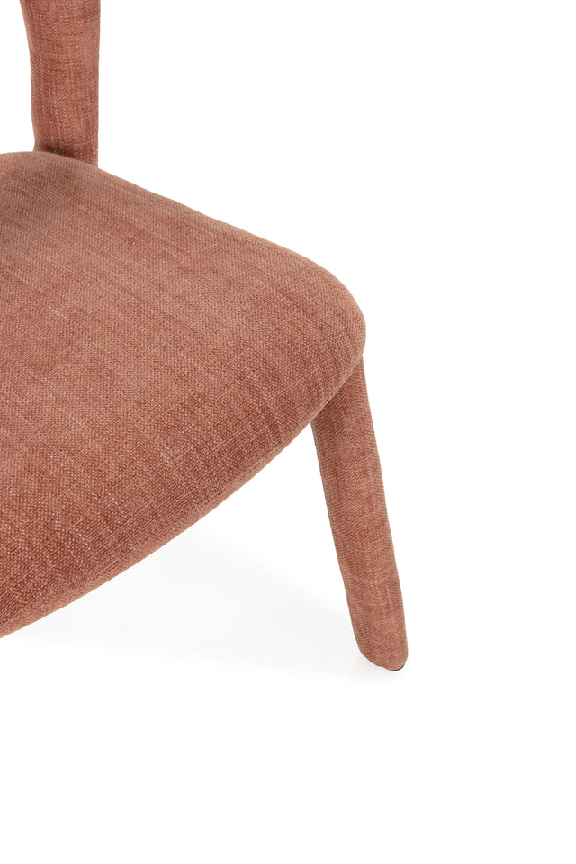 Silla de comedor Lilia Teja, vista lateral derecha