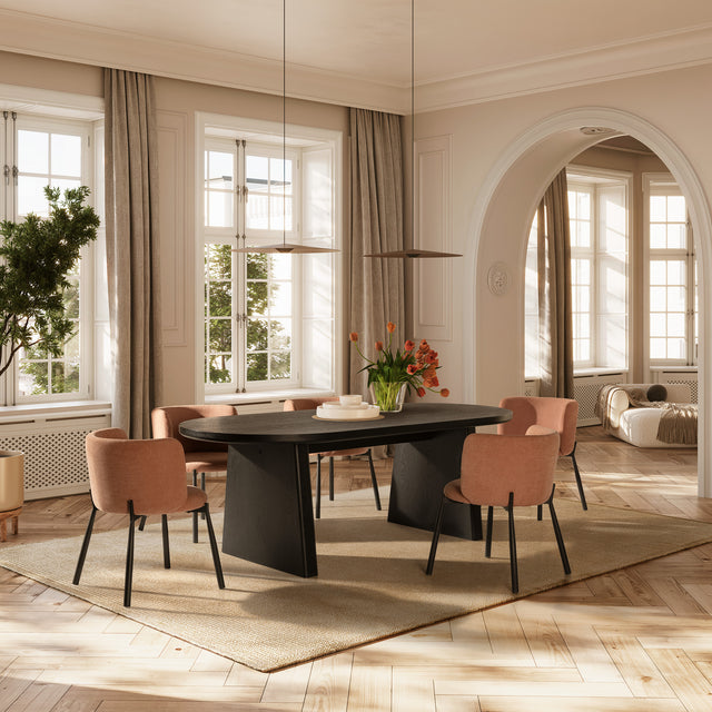 Mesa de Comedor Ovalada Blair 220 Negra, vista adicional