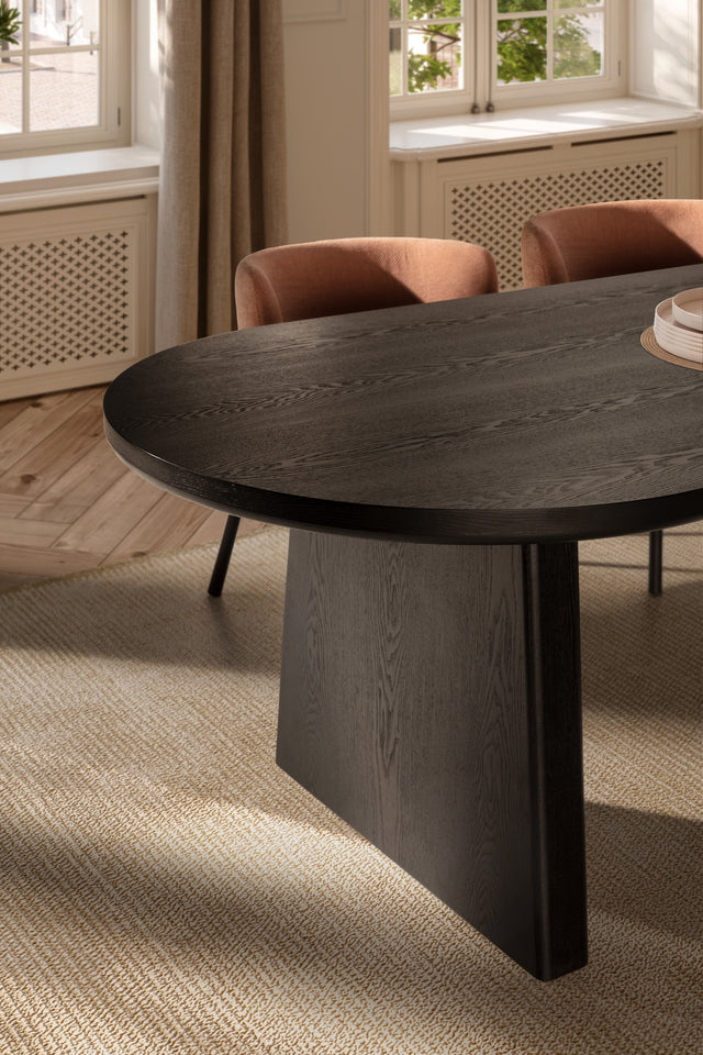 Mesa de Comedor Ovalada Blair 220 Negra, vista adicional