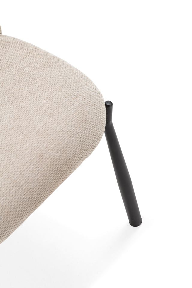 Silla Tapizada Ginny Beige, vista adicional