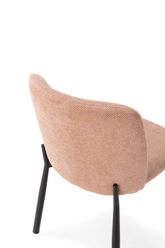 Silla Tapizada Ginny Coral, detalle del diseño