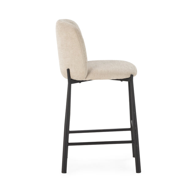 Taburete Alto Ginny Beige, detalle del diseño