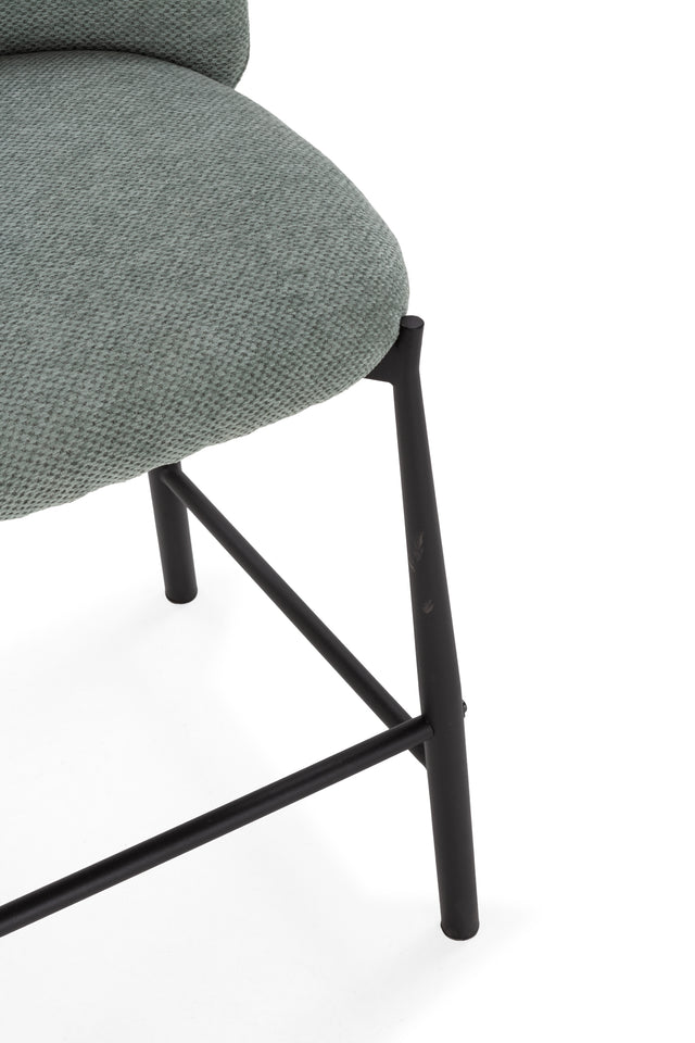 Taburete Alto Ginny Verde Menta, detalle del diseño