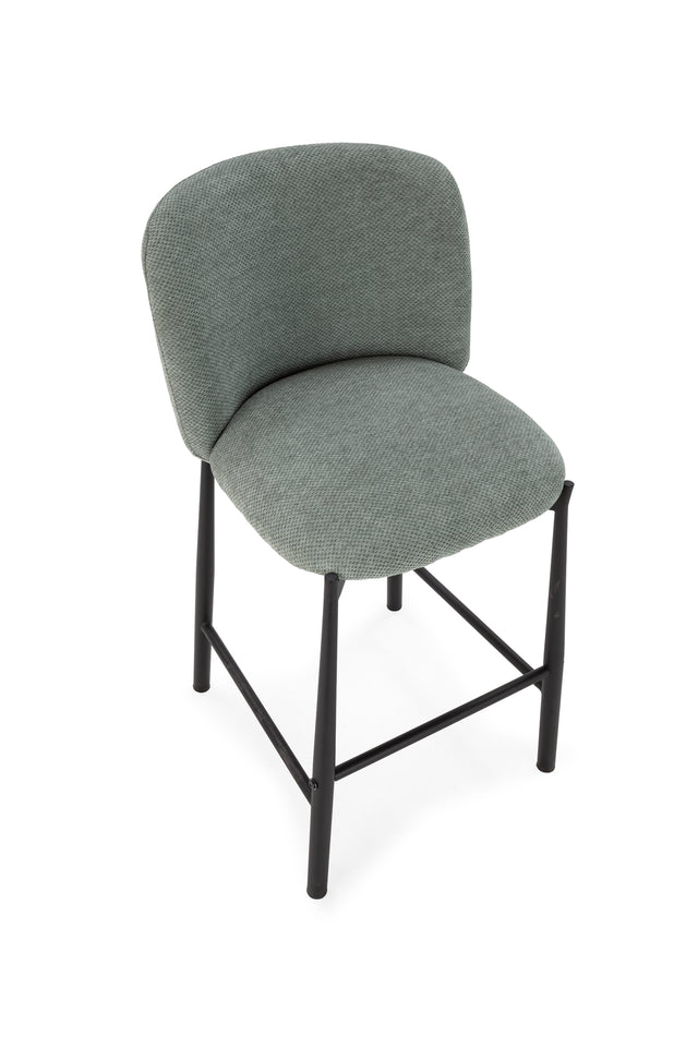 Taburete Alto Ginny Verde Menta, vista lateral