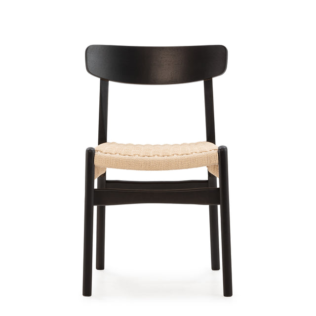 Silla de comedor Biel Negro, vista frontal