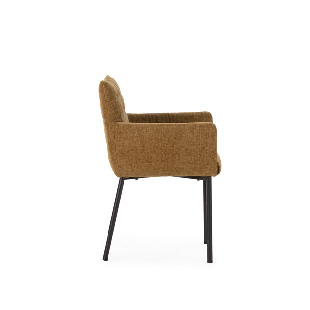 Sillón Naomi Teja, vista lateral izquierda desde otro ángulo
