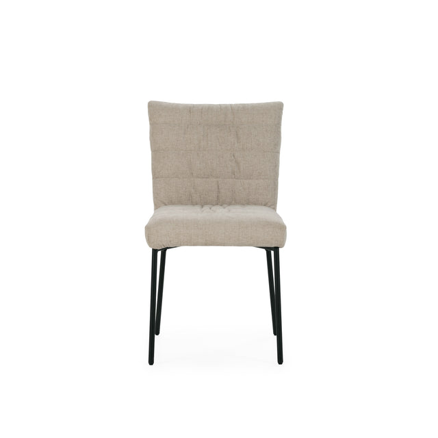 Silla de comedor Naomi Beige, vista frontal