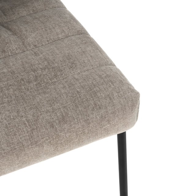 Silla de comedor Naomi Moca, vista lateral derecha