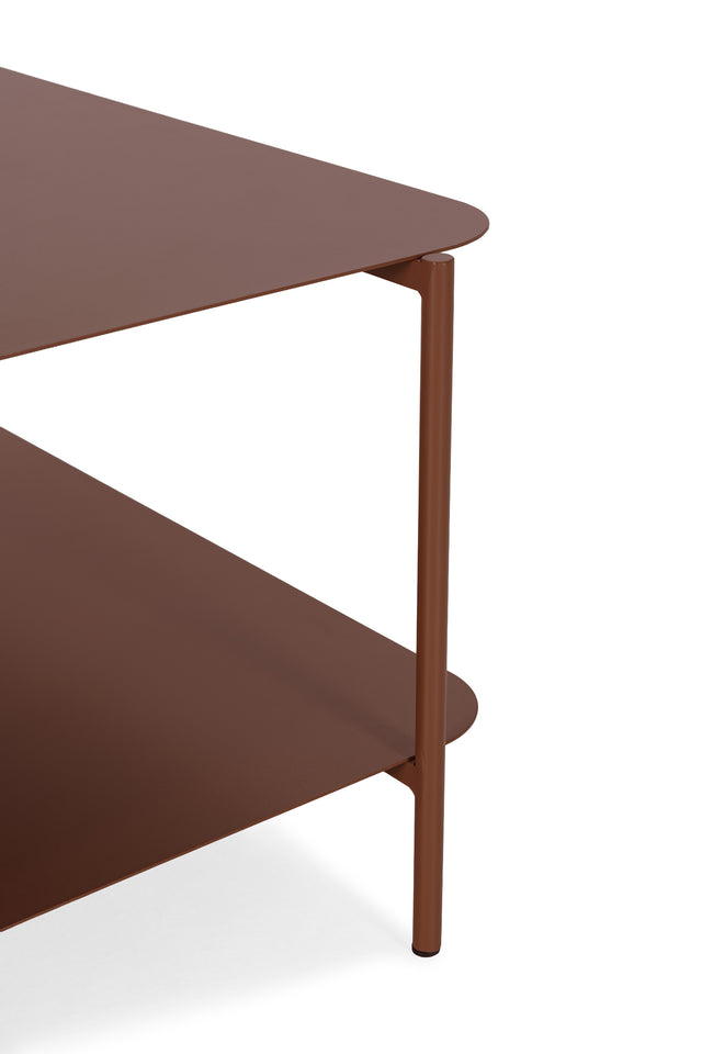 Mesa de centro Beatrix 73,4 cm Terracota, vista lateral derecha desde otro ángulo