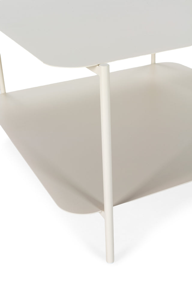 Mesa de centro Beatrix 73,4 cm Crema, vista lateral derecha