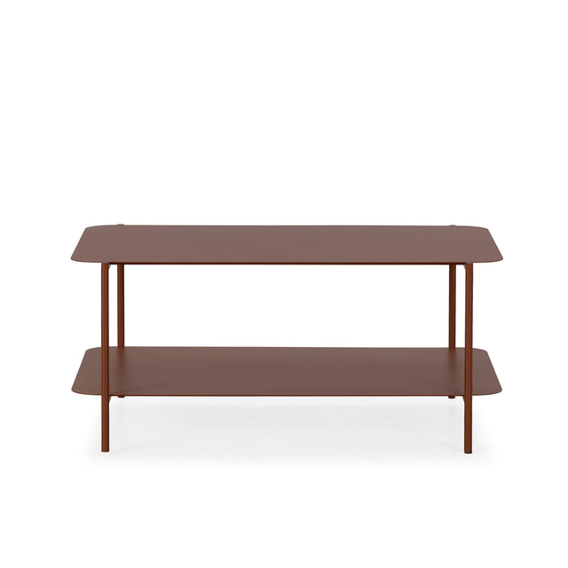 Mesa de centro rectangular Beatrix 90 cm Terracota, vista frontal