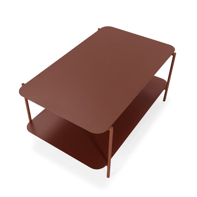 Mesa de centro rectangular Beatrix 90 cm Terracota, detalle del diseño