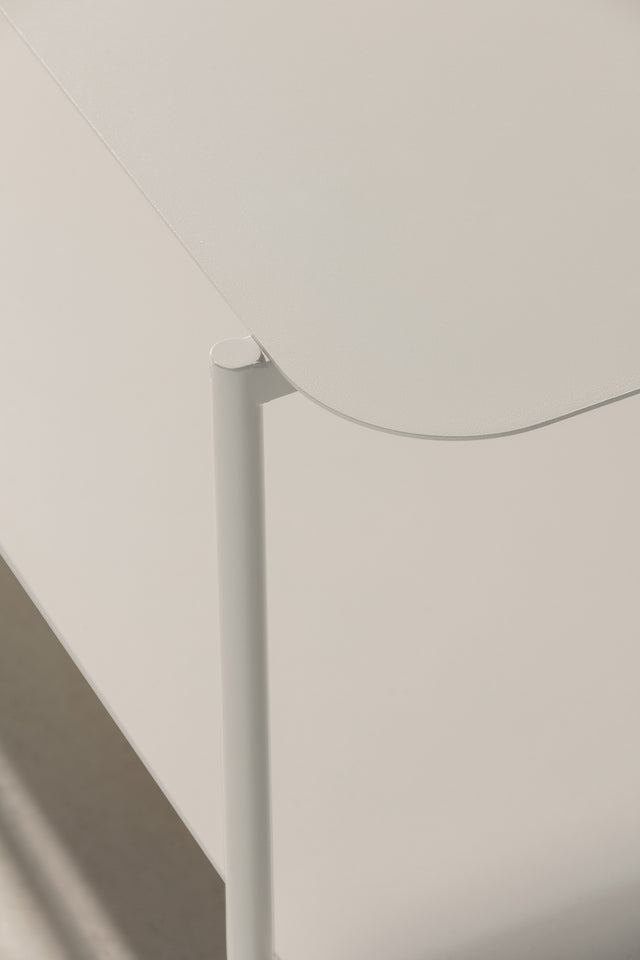 Mesa de centro rectangular Beatrix 90 cm Crema, vista lateral derecha