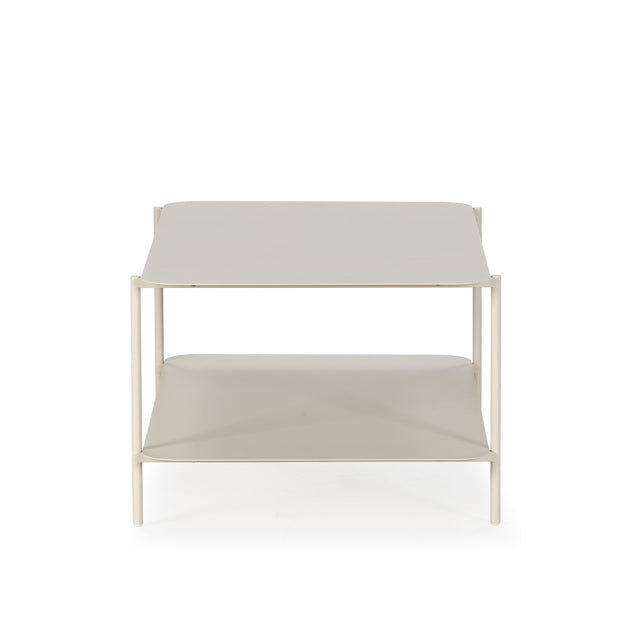 Mesa de centro rectangular Beatrix 90 cm Crema, vista lateral izquierda
