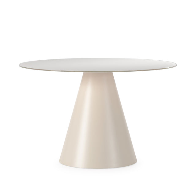 Mesa de comedor redonda Vida 120 cm Crema pie crema, vista frontal