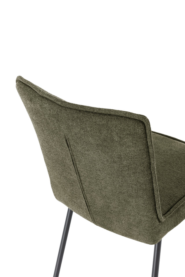 Silla de comedor Vesta Verde, vista lateral derecha
