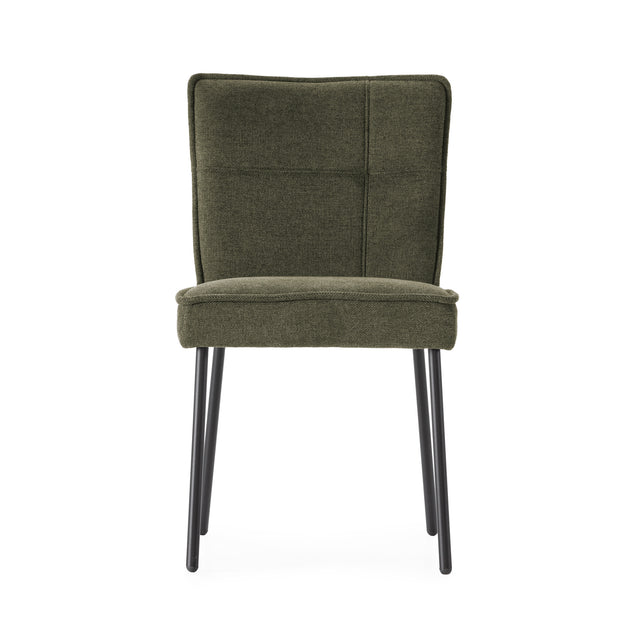 Silla de comedor Vesta Verde, vista frontal