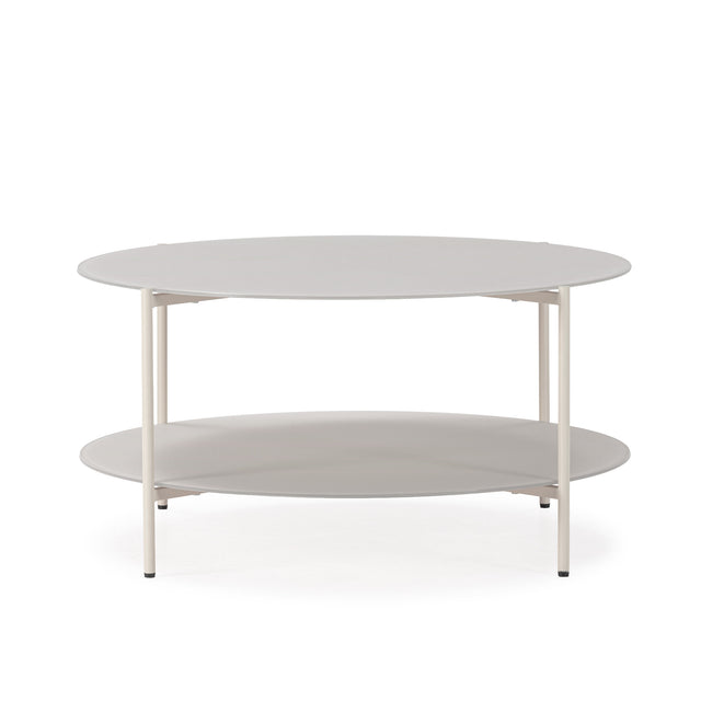 Mesa de centro redonda Davi 80 cm Crema, vista frontal